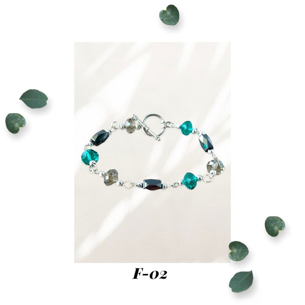 Emerald and Smokey Quartz Crystal - Hematite Bracelet